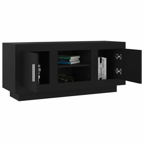 Tv-meubel 102x35x45 cm bewerkt hout zwart 4