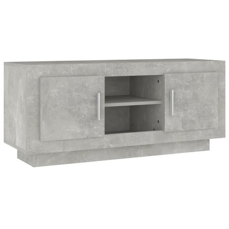 Tv-meubel 102x35x45 cm bewerkt hout betongrijs 2