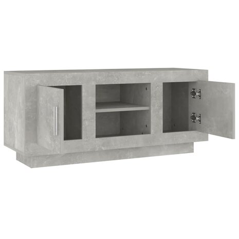 Tv-meubel 102x35x45 cm bewerkt hout betongrijs 7