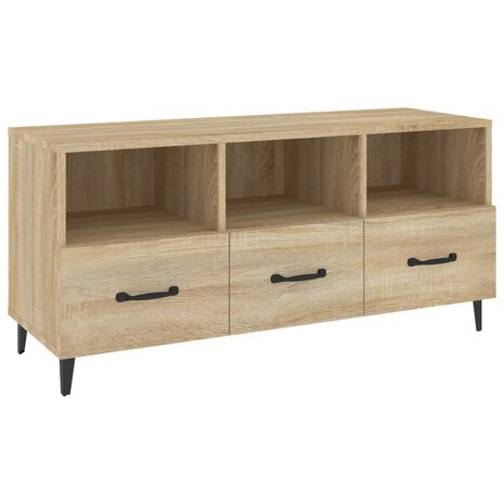 Tv-meubel 102x35x50 cm bewerkt hout sonoma eikenkleurig 2