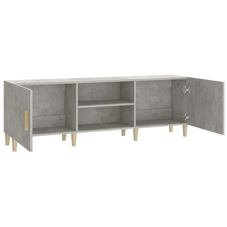 Tv-meubel 150x30x50 cm bewerkt hout betongrijs 6