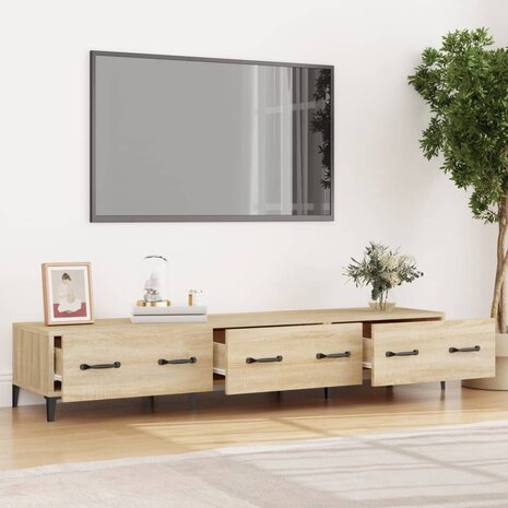 Tv-meubel 150x34,5x30 cm bewerkt hout sonoma eikenkleurig 3