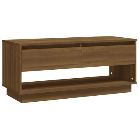 Tv-meubel 102x41x44 cm bewerkt hout bruin eikenkleur 2