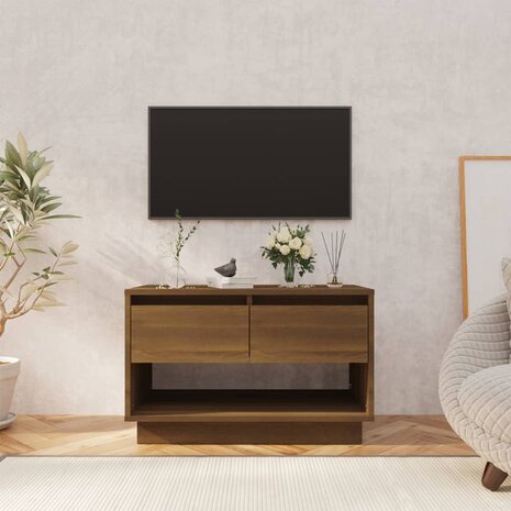 Tv-meubel 70x41x44 cm bewerkt hout bruin eikenkleur 1