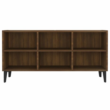 Tv-meubel met metalen poten 103,5x30x50 cm bruin eikenkleur 4