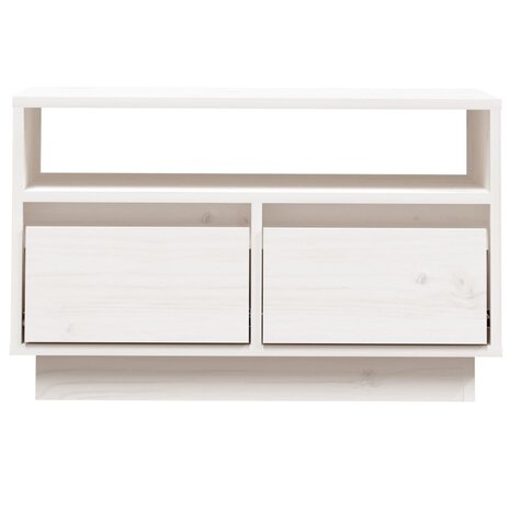 Tv-meubel 60x35x37 cm massief grenenhout wit 5