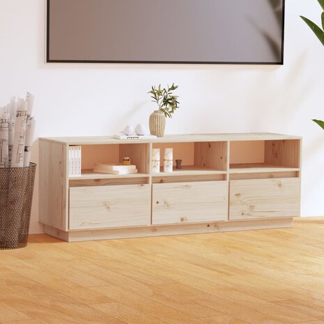 Tv-meubel 140x37x50 cm massief grenenhout 1