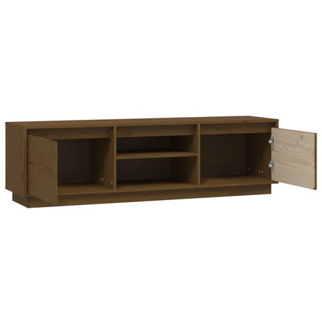 Tv-meubel 140x35x40 cm massief grenenhout honingbruin 7