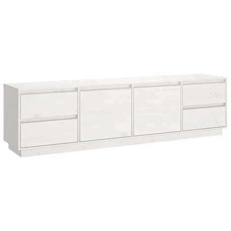 Tv-meubel 176x37x47,5 cm massief grenenhout wit 2