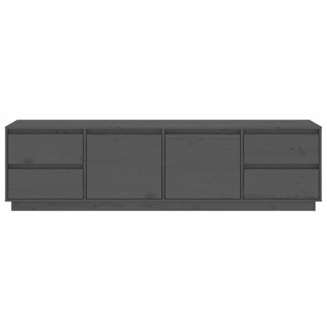 Tv-meubel 176x37x47,5 cm massief grenenhout grijs 6