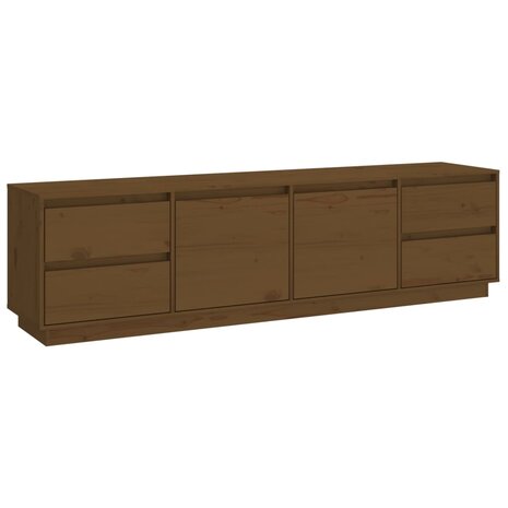 Tv-meubel 176x37x47,5 cm massief grenenhout honingbruin 2