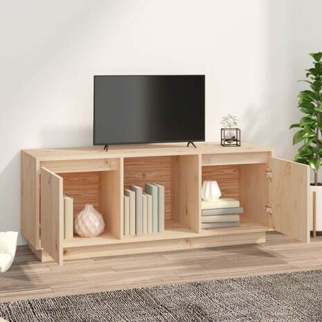 Tv-meubel 110,5x35x44 cm massief grenenhout 3