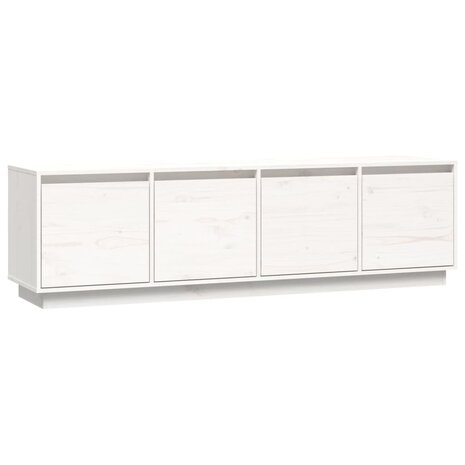 Tv-meubel 156x37x45 cm massief grenenhout wit 2