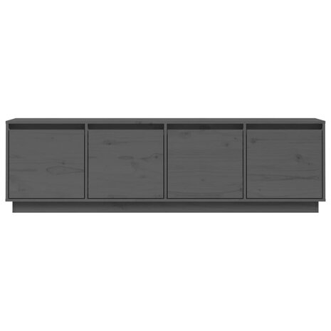 Tv-meubel 156x37x45 cm massief grenenhout grijs 6