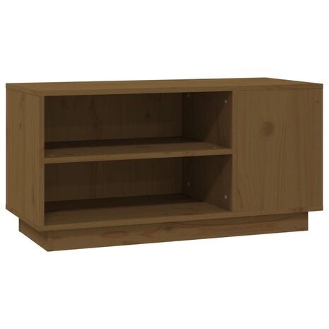 Tv-meubel 80x35x40,5 cm massief grenenhout honingbruin 2