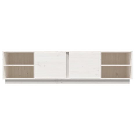 Tv-meubel 156x40x40 cm massief grenenhout wit 6