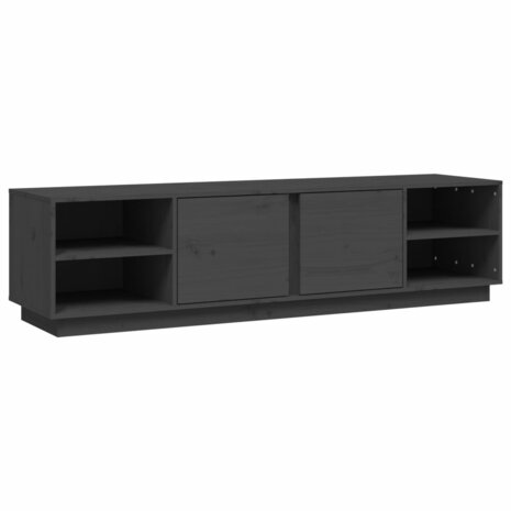 Tv-meubel 156x40x40 cm massief grenenhout grijs 2