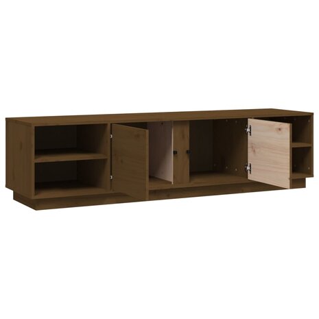 Tv-meubel 156x40x40 cm massief grenenhout honingbruin 7