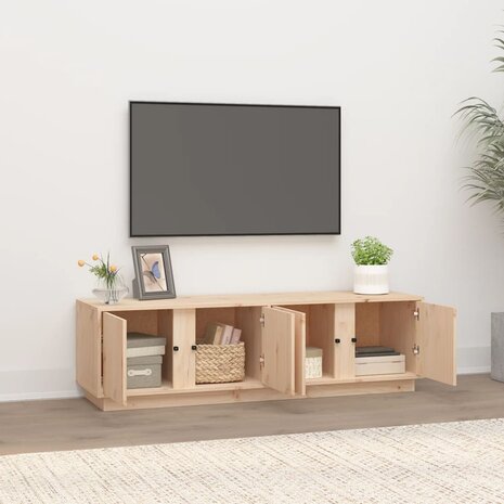 Tv-meubel 140x40x40 cm massief grenenhout 3