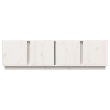 Tv-meubel 140x40x40 cm massief grenenhout wit 6