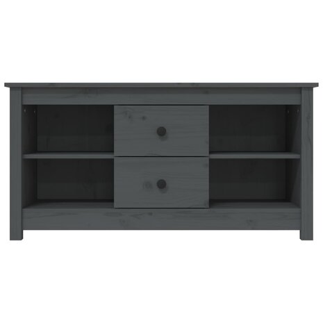 Tv-meubel 103x36,5x52 cm massief grenenhout grijs 3