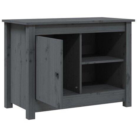 Tv-meubel 70x36,5x52 cm massief grenenhout grijs 7