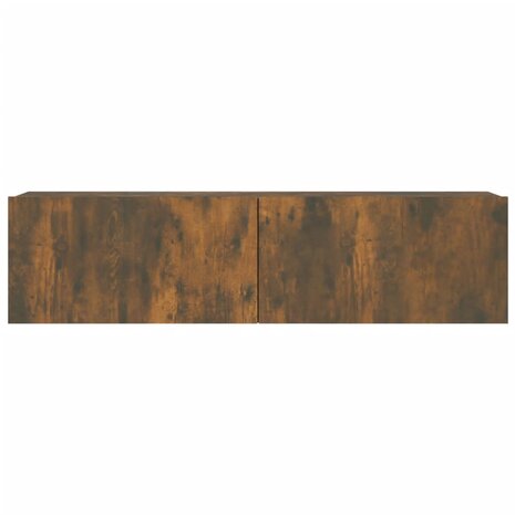 Tv-wandmeubel 120x30x30 cm bewerkt hout gerookt eikenkleurig 5