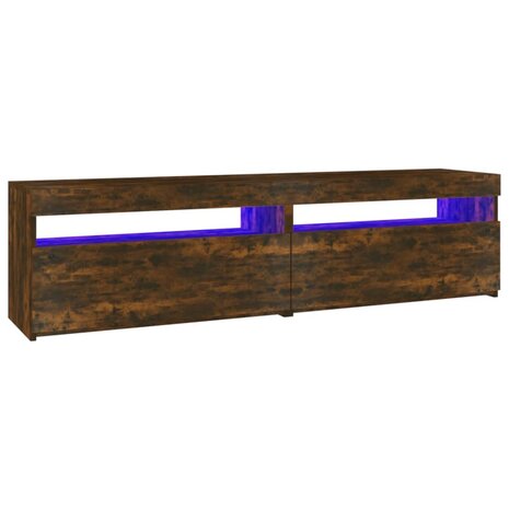 Tv-meubelen met LED-verlichting 2 st 75x35x40 cm gerookt eiken 10