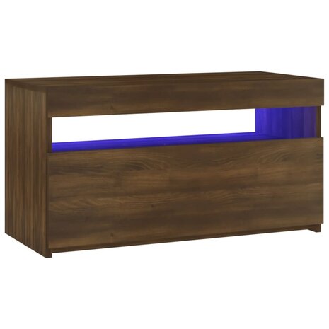 Tv-meubel met LED-verlichting 75x35x40 cm bruin eikenkleur 10