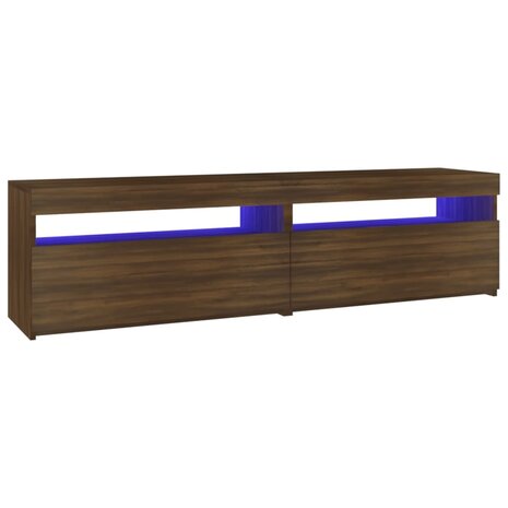 Tv-meubelen met LED-verlichting 2 st 75x35x40 cm bruineiken 10