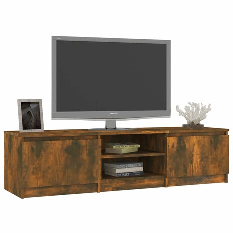 Tv-meubel 140x40x35,5 cm bewerkt hout gerookt eikenkleurig 6