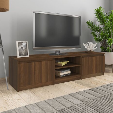 Tv-meubel 140x40x35,5 cm bewerkt hout bruin eikenkleur 1