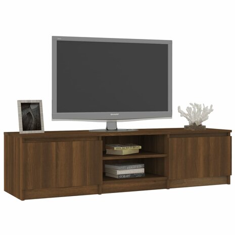 Tv-meubel 140x40x35,5 cm bewerkt hout bruin eikenkleur 6