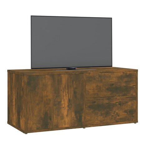 Tv-meubel 80x34x36 cm bewerkt hout gerookt eikenkleurig 4