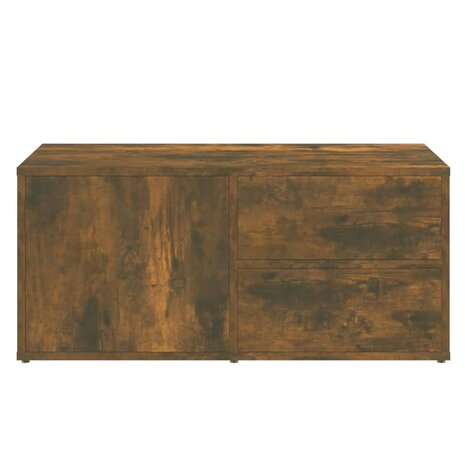 Tv-meubel 80x34x36 cm bewerkt hout gerookt eikenkleurig 7