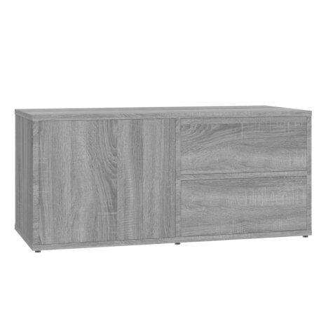 Tv-meubel 80x34x36 cm bewerkt hout grijs sonoma eikenkleurig 2