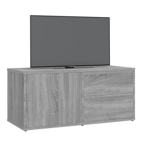 Tv-meubel 80x34x36 cm bewerkt hout grijs sonoma eikenkleurig 4