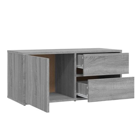 Tv-meubel 80x34x36 cm bewerkt hout grijs sonoma eikenkleurig 6