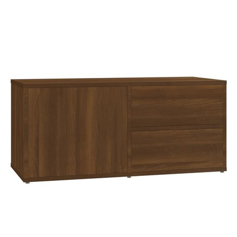 Tv-meubel 80x34x36 cm bewerkt hout bruin eikenkleur 2