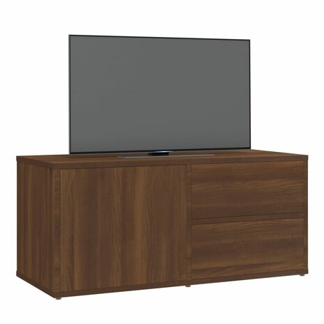 Tv-meubel 80x34x36 cm bewerkt hout bruin eikenkleur 4