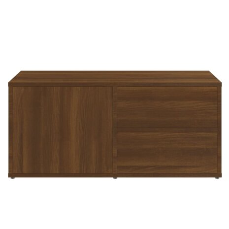 Tv-meubel 80x34x36 cm bewerkt hout bruin eikenkleur 7