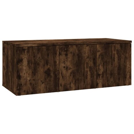 Tv-meubel 80x34x30 cm bewerkt hout gerookt eikenkleurig 2