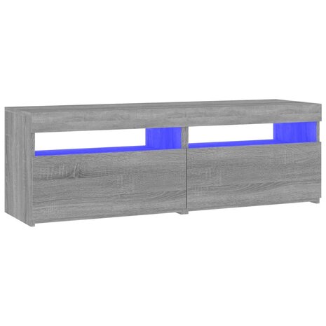 Tv-meubels 2 st met LED-verlichting 60x35x40 cm grijs sonoma 7