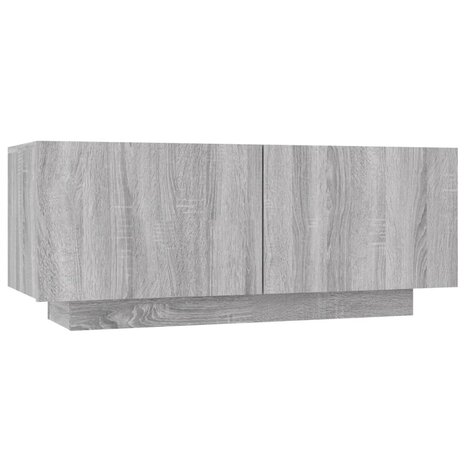 Tv-meubel 100x35x40 cm bewerkt hout grijs sonoma eikenkleurig 2