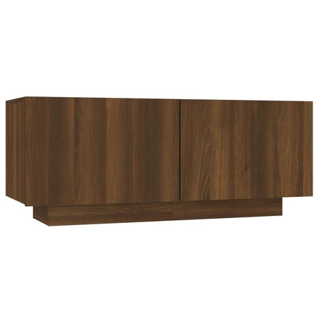 Tv-meubel 100x35x40 cm bewerkt hout bruin eikenkleur 2