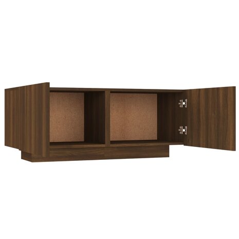 Tv-meubel 100x35x40 cm bewerkt hout bruin eikenkleur 3