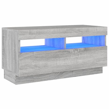 Tv-meubel met LED-verlichting 80x35x40 cm grijs sonoma eiken 2