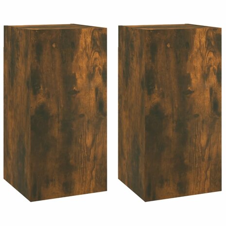 Tv-meubelen 2 st 30,5x30x60 cm bewerkt hout gerookt eikenkleur 2