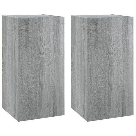 Tv-meubelen 2 st 30,5x30x60 cm bewerkt hout grijs sonoma eiken 2