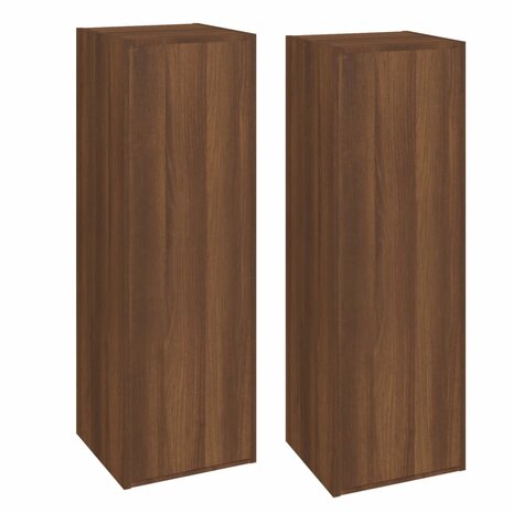 Tv-meubelen 2 st 30,5x30x90 cm bewerkt hout bruin eikenkleur 2